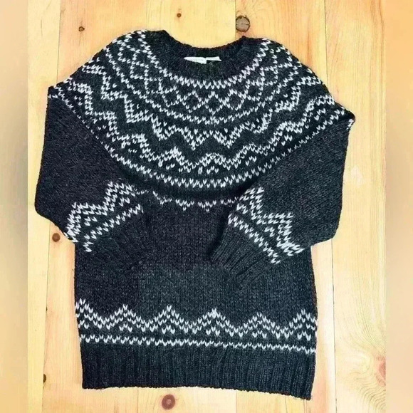 Jones New York Sweaters - Vintage Jones New York Hand Knitted Patch Winter Wool Grandpa Chunky  Sweater